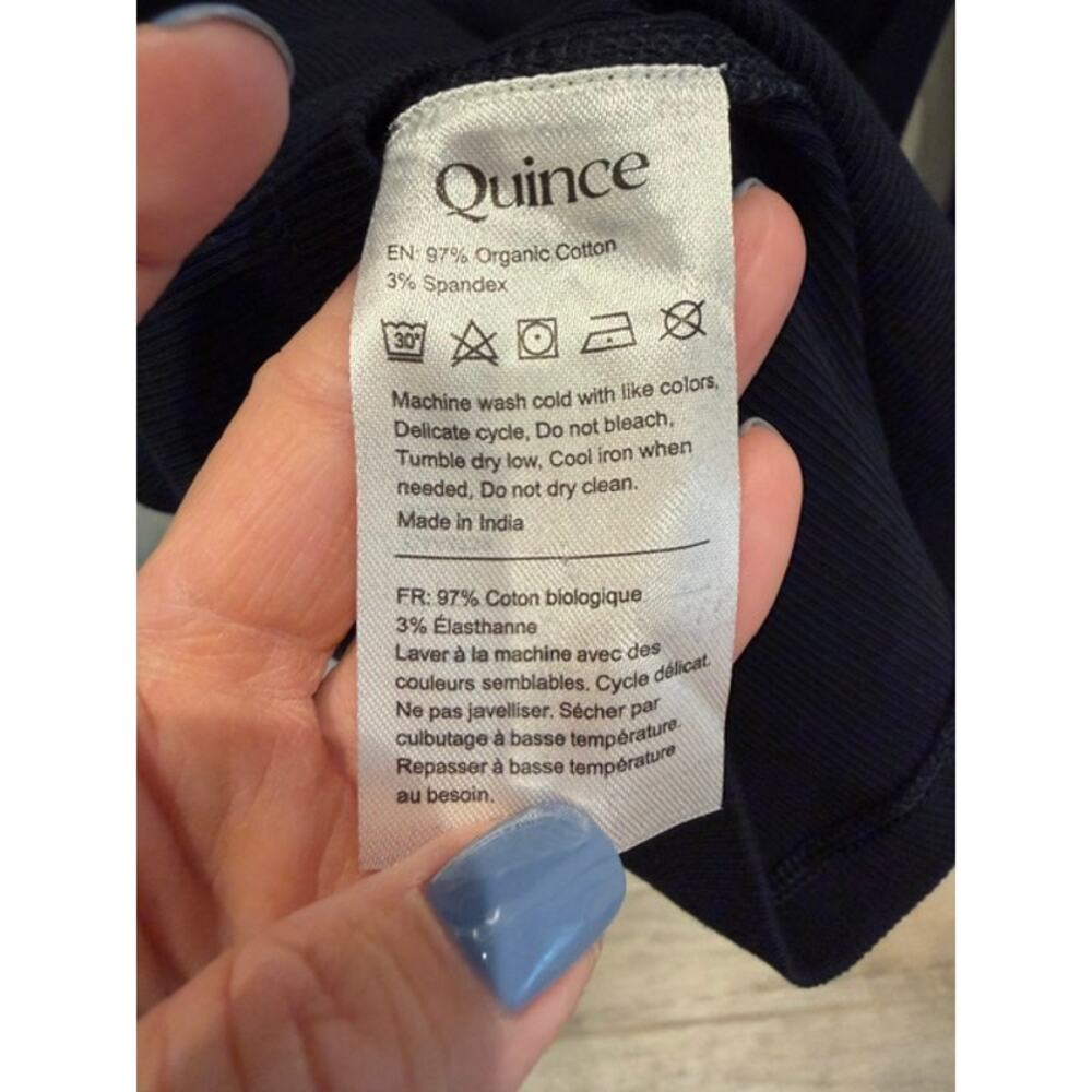 Quince NWOT XS Bundle SuperSoft Fleece Shorts & Organic Rib Long Sleeve Tee - Picture 15 of 16